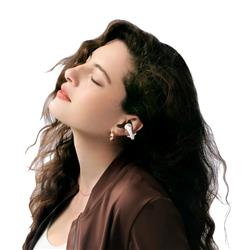 SHOKZ OpenDots 2 Open-Ear True Wireless Earbuds, Pearl White