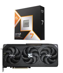 AMD Ryzen 7 9800X3D CPU + GIGABYTE Radeon RX 9070 XT GAMING OC GPU