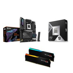 AMD Ryzen 9 9950X3D2 CPU + GIGABYTE X870E AORUS PRO Motherboard + G.SKILL Trident Z5 Neo RGB 64GB RAM