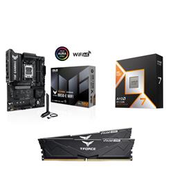 AMD Ryzen 7 9800X3D CPU + ASUS TUF GAMING B850-E WIFI Motherboard + T-Force 32GB D5 6000MHz CL30 RAM