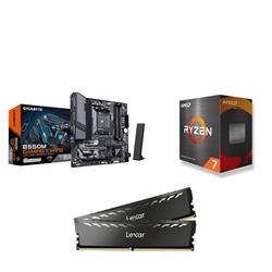 AMD Ryzen 7 5800X CPU + GIGABYTE B550M GAMING X WIFI6 Motherboard + Lexar THOR 16GB (2x8GB) DDR4 CL16 RAM