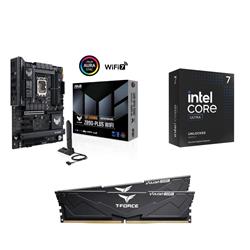 Intel Core Ultra 7 265KF + ASUS TUF GAMING Z890-PLUS WIFI + T-Force 32GB D5 6000MHz CL30 RAM