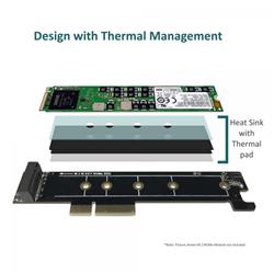 Vantec M.2 NVMe PCIe x4 Low Profile Card with 22110 Length Support