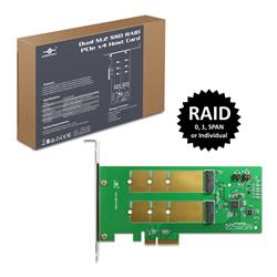 Dual M.2 SSD RAID PCIe x4 Host Card(Open Box)