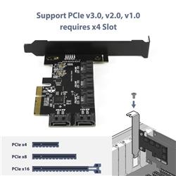 Vantec 5 Port SATA III 6Gbps PCIe x4 Host Card (UGT-ST655)(Open Box)