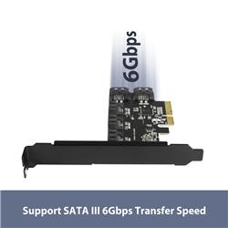 Vantec 5 Port SATA III 6Gbps PCIe x4 Host Card (UGT-ST655)(Open Box)