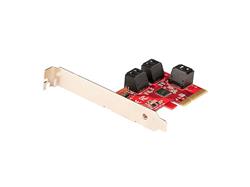 StarTech.com Carte PCIe SATA, carte d'extension SATA PCIe 6 ports, carte SATA 6 Gbit/s, profil bas/complet, connecteurs SATA...