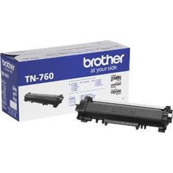 Brother TN760 Toner Cartridge - Black - Laser - 3000 Page - 1 Pack