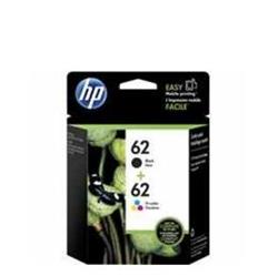Cartouches d'encre originales HP 62 noire et tricolore, paquet de 2