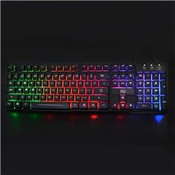 RII Multi-Color Rainbow LED Backlit Wired Mechanical Gaming Keyboard(Open Box)