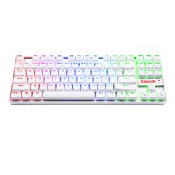 Redragon K552 Mechanical Gaming Keyboard 80% Compact 87 Key Kumara Wired  Blue Switches for Windows PC Gamers (RGB Backlit Whit