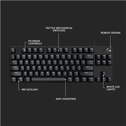 LOGITECH 920-010442 Grand format Gaming Keyboard, black(Open Box)