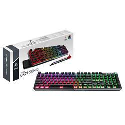 MSI VIGOR GK71 SONIC RED Gaming Keyboard, MSI Sonic Red Switches, MSI Clear Caps, Volume Control, Wrist Rest, MSI Mystic Lig...