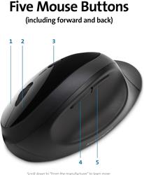 KENSINGTON K75406US Pro Fit Ergo Wireless Keyboard and Mouse  Black(Open Box)