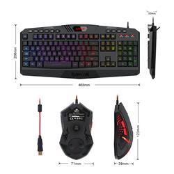 Redragon S101-BA-2 Gaming Combo (M601 Gaming Mouse + K503 Gaming Keyboard + H120 Gaming Headset + P015 Gaming Mouse Pad)