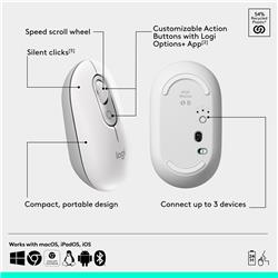 LOGITECH POP ICON Wireless Keyboard & Mouse Combo (Off-White & Orange)