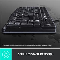 LOGITECH MK120 USB Wired Desktop Keyboard and Mouse Combo