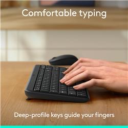 LOGITECH MK250 Productivity English Keyboard and Mouse Combo - Graphite