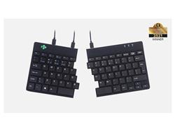 R-Go Tools Split Ergonomic Keyboard, QWERTY (US), Black, Wired-USB Keyboard, Windows, Linux, Plug and Play(Open Box)