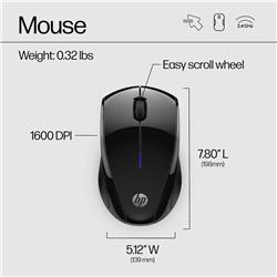 HP X3000 Black Wireless Mouse G3 Black