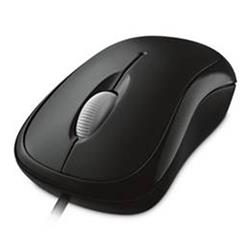 MICROSOFT Basic Optical Mouse - Black - USB Wired, Optical, Ergonomic