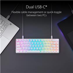 ASUS ROG Falchion Ace 65% Gaming Keyboard, White -(Open Box)