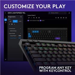 LOGITECH G515 LIGHTSPEED TKL (80 %) Clavier de jeu, Noir