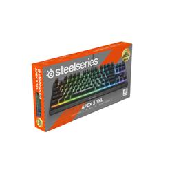 STEELSERIES Apex 3 TKL Tenkeyless (TKL, 80%) Gaming Keyboard, Black