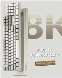 Keychron C2 Pro 8K Full Size Gaming Keyboard, White