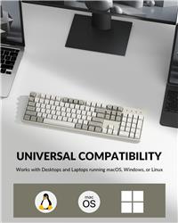 Keychron C2 Pro 8K Full Size Gaming Keyboard, White
