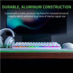 RAZER HUNTSMAN MINI 60% Gaming Keyboard, White - English, Regular Profile, Razer™ Analog Optical Switch Gen-2 (RZ03-03393400-R3