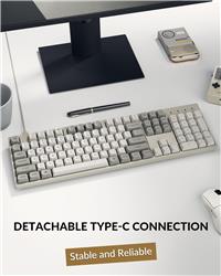 Keychron C2 Pro 8K Full Size Gaming Keyboard, White