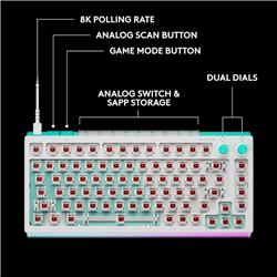 LOGITECH G512 X 75 75% Gaming Keyboard, White