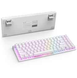 NZXT Function 2 - Mini Tenkeyless (TKL, 80%) Gaming Keyboard, White, English, Regular Profile (KB-002NW-US)