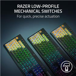RAZER BlackWidow V4 Low Profile Pleine grandeur Clavier de jeu, Noir