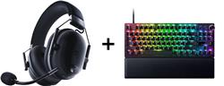Razer BlackShark V2 Pro Wireless Gaming PC Headset + Razer Huntsman V3 Pro TKL Gaming Keyboard