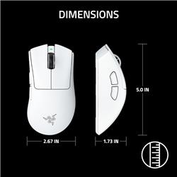 RAZER DeathAdder V4 Pro Wireless Gaming Mouse - White