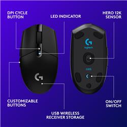 LOGITECH G305 Wireless Gaming Mouse Black