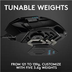 LOGITECH (G502 HERO) - Souris de jeu optique noir