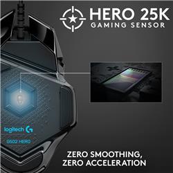 LOGITECH (G502 HERO) - Souris de jeu optique noir
