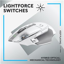 Logitech G G502 X LIGHTSPEED Wireless Gaming Mouse (White)
