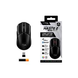 Souris de jeu sans fil HyperX Pulsefire Haste 2 Core, noir/noir