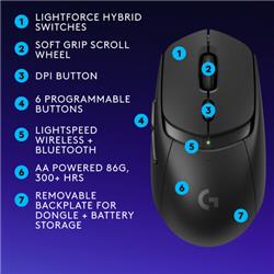 Logitech G309 Lightspeed Gaming Mouse - Black(Open Box)