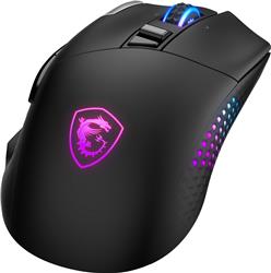 MSI VERSA PRO WIRELESS Gaming Mouse - Black, 15 Buttons with 13 Programmable Buttons via MSI Center, 26000 DPI (VERSA PRO W)