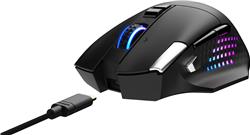 MSI VERSA PRO WIRELESS Gaming Mouse - Black, 15 Buttons with 13 Programmable Buttons via MSI Center, 26000 DPI (VERSA PRO W)