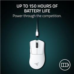 RAZER DeathAdder V4 Pro Wireless Gaming Mouse - White