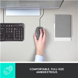 LOGITECH M100 - souris - USB - noir