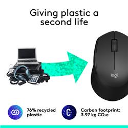 LOGITECH M330 Silent  Wireless Mouse - Black