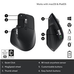 LOGITECH MX Master Right-handed Ergonomic Mice - black (910-006556)