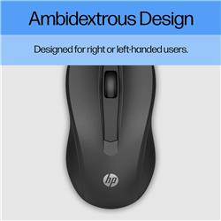 HP Wired Mouse 100 - Precise Optical Sensor with 1600 DPI - Easy USB Connection - Ambidextrous Design - 3 Button Control & Buil